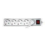 MAKALON Prelungitor 5 prize 3.0mx1.5mm cu intrerupator Corp alb si cablu Intrerupator Makalon - scule electrice si unelte profesionale - BricoMart