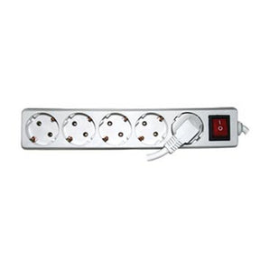 MAKALON Prelungitor 5 prize 3.0mx1.5mm cu intrerupator Corp alb si cablu Intrerupator Makalon - scule electrice si unelte profesionale - BricoMart