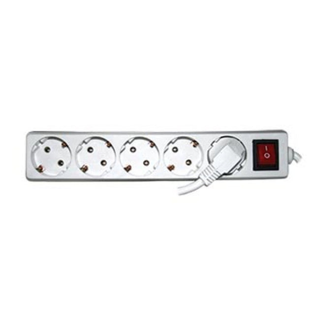 MAKALON Prelungitor 5 prize 3.0mx1.5mm cu intrerupator Corp alb si cablu Intrerupator Makalon - scule electrice si unelte profesionale - BricoMart