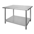 Masa de lucru centrala cu polita, inox, 1600x600x(H)850mm