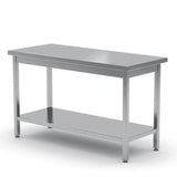 Masa de lucru centrala, cu raft, dimensiuni 1400x600x(H)850 mm