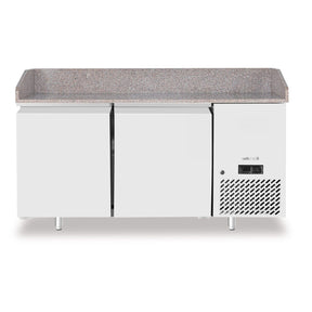 Masa racire pt pizza, blat de granit, 2 usi., Arktic, 250L,  230V/250W, 1510x800x(H)875mm