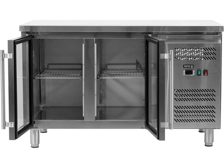 MASA RECE 282L, 2 USI DIN STICLA Yato YG - 05252 - Lazi frigorifice, 1360 x 700 mm, 910 mm, 330 x 530 mm Yato - scule electrice si unelte profesionale - BricoMart