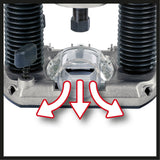 Masina de frezat Einhell TC - RO 1155 E, 1100 W, Ø 6 si 8 mm, control al vitezei, opritor paralel, adaptor pentru aspirarea prafului, inclusiv accesorii Einhell - scule electrice si unelte profesionale - BricoMart