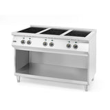 Masina de gatit cu 6 ochiuri cu inductie si spatiu de depozitare, Hendi, 25500W, 1200x700x(H)890mm