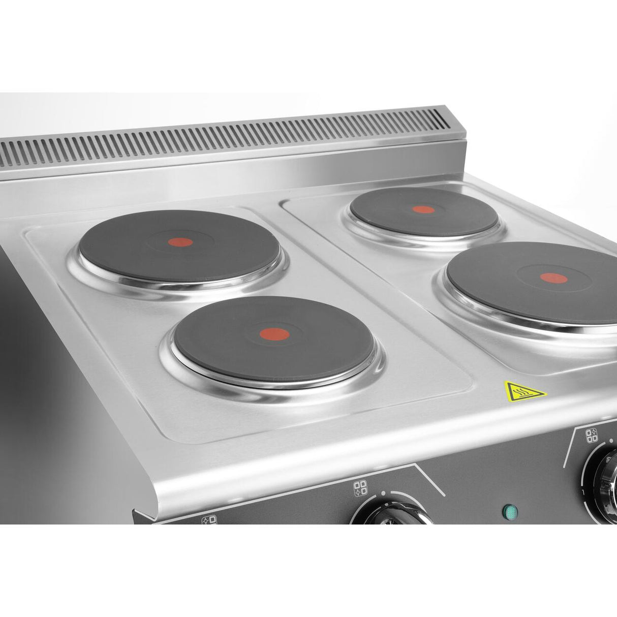 Masina de gatit electrica cu patru ochiuri, inox 304, 8,6kw,400V, 700x700x(H)850+90 mm