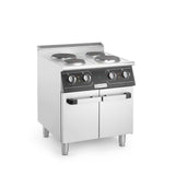 Masina de gatit electrica cu patru ochiuri, inox 304, 8,6kw,400V, 700x700x(H)850+90 mm