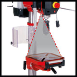 Masina de gaurit cu coloana Einhell TE - BD 750 E, 750 W, 450 - 2500 rpm, motor cu inductie, control infinit al vitezei, mandrina cu schimbare rapida pentru burghie de la 1 mm la 16 mm, mandrina MK2, opritor de adancime Einhell - scule electrice si unelte profesionale - BricoMart