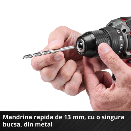 Masina de gaurit fara fir Einhell Professional TP-CD 18/50-C Li BL - Solo Power X-Change, 18 V, fara perii, 50 Nm, mandrina metalica de 13 mm, 2 viteze, anti-recul, fara baterie - imagine 9