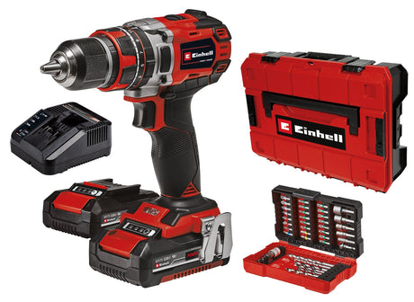 Masina de gaurit si insurubat (bormasina) cu impact pe acumulator Einhell Professional TP - CD 18/50 Li - i BL+ 39, 2x2.0 Ah Power X - Change, Li - ion, 18 V, 50 Nm, 28.800 rpm, incl. 2x baterii 2.0 Ah, incarcator, geanta, set de biti 39 piese Einhell - scule electrice si unelte profesionale - BricoMart