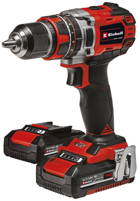 Masina de gaurit si insurubat (bormasina) cu impact pe acumulator Einhell Professional TP - CD 18/50 Li - i BL+ 39, 2x2.0 Ah Power X - Change, Li - ion, 18 V, 50 Nm, 28.800 rpm, incl. 2x baterii 2.0 Ah, incarcator, geanta, set de biti 39 piese Einhell - scule electrice si unelte profesionale - BricoMart