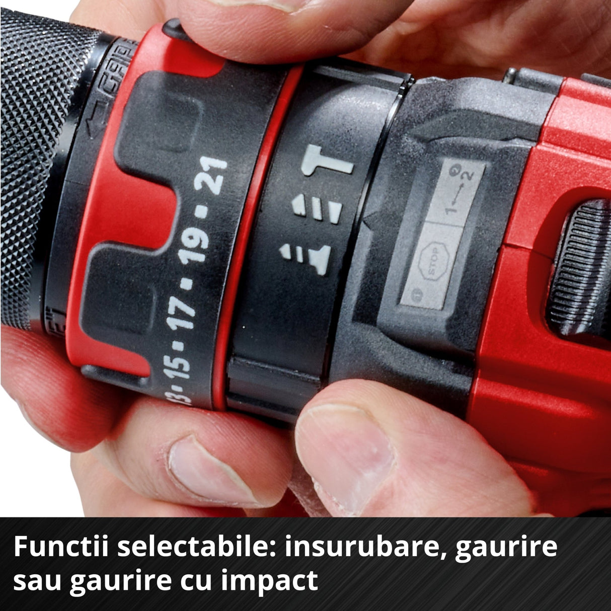 Masina de gaurit si insurubat (bormasina) cu impact pe acumulator Einhell TE - CD 18/44 Li - i (1x2.5 Ah Power X - Change, 18 V, 44 Nm, mod de gaurire cu impact, mandrina metalica de 13 mm, 2 viteze, inclusiv acumulator de 2.5 Ah si incarcator Einhell - scule electrice si unelte profesionale - BricoMart