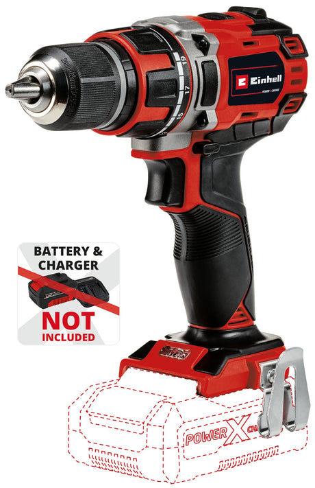 Masina de gaurit si insurubat (bormasina) pe acumulator Einhell Professional TP - CD 18/50 Li BL Solo Power X - Change, 18 V, angrenaj cu 2 trepte, motor fara perii, control electronic al vitezei, livrata fara acumulator Einhell - scule electrice si unelte profesionale - BricoMart