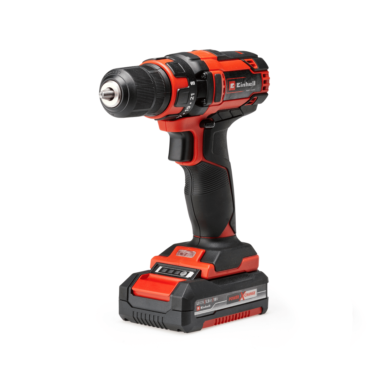 Masina de gaurit si insurubat (bormasina) pe acumulator Einhell TC - CD 18/35 Li (1x1.5 Ah PXC, litiu - ion, 18 V, control electronic al vitezei, lumina LED, maner moale, incl. acumulator reincarcabil PXC de 1.5 Ah, incarcator + cutie de depozitare Einhell - scule electrice si unelte profesionale - BricoMart