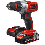 Masina de gaurit si insurubat (bormasina) pe acumulator Einhell TE - CD 18/2 Li Power X - Change, Li - Ion, 18 V, 2 viteze, 44 Nm, lumina LED, geanta, incl. 2 baterii de 1,5 Ah si incarcator Einhell - scule electrice si unelte profesionale - BricoMart