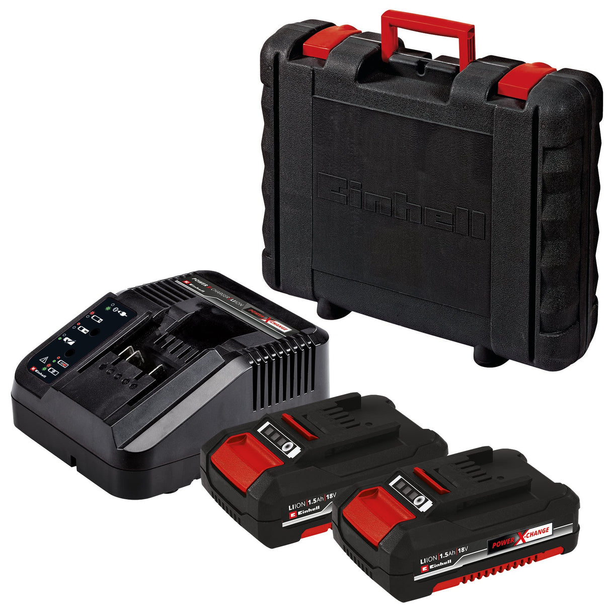 Masina de gaurit si insurubat (bormasina) pe acumulator Einhell TE - CD 18/2 Li Power X - Change, Li - Ion, 18 V, 2 viteze, 44 Nm, lumina LED, geanta, incl. 2 baterii de 1,5 Ah si incarcator Einhell - scule electrice si unelte profesionale - BricoMart