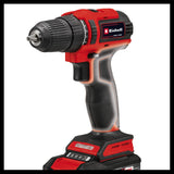 Masina de gaurit si insurubat (bormasina) pe acumulator Einhell TE - CD 18/40 Li BL (2x2.0 Ah Power X - Change, Li - ion, 18 V, 40 Nm, motor fara perii, cutie de viteze cu 2 trepte, control electronic al vitezei, incl. 2x baterii de 2.0 Ah si incarcator rapid Einhell - scule electrice si unelte profesionale - BricoMart