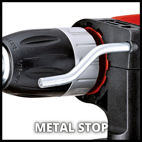 Masina de gaurit si insurubat cu percutie Einhell TC - ID 650 E, 650 W, capacitate de gaurire Ø lemn 25 mm, beton 13 mm, metal 10 mm, opritor de adancime metalic, carlig de curea Einhell - scule electrice si unelte profesionale - BricoMart