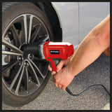 Masina de insurubat de impact auto Einhell CC - IW 950, 950W, 2300 1/min, 450Nm, maner moale, comutator basculant pentru inversarea directiei, 4 biti pentru chei tubulare si geanta de transport Einhell - scule electrice si unelte profesionale - BricoMart