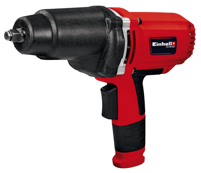 Masina de insurubat de impact auto Einhell CC - IW 950, 950W, 2300 1/min, 450Nm, maner moale, comutator basculant pentru inversarea directiei, 4 biti pentru chei tubulare si geanta de transport Einhell - scule electrice si unelte profesionale - BricoMart