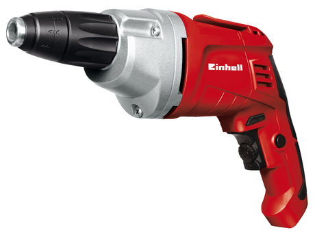 Masina de insurubat pentru gips - carton Einhell TH - DY 500 E, 230 V, 500 W, 0 - 2.200 1/min, actionare automata pornire - oprire, cap de transmisie din aluminiu, depozit magnetic pentru biti, carlig pentru curea Einhell - scule electrice si unelte profesionale - BricoMart