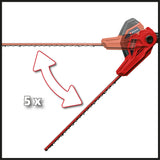 Masina de tuns gard viu electrica Einhell GC - HH 5056, 500 W, lungime de taiere 47 cm, extensibila 170 - 250 cm, distanta intre dinti de 20 mm, reglare cap motor in 5 trepte Einhell - scule electrice si unelte profesionale - BricoMart