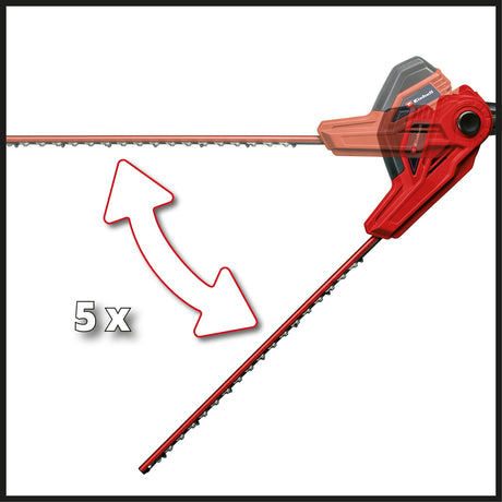 Masina de tuns gard viu electrica Einhell GC - HH 5056, 500 W, lungime de taiere 47 cm, extensibila 170 - 250 cm, distanta intre dinti de 20 mm, reglare cap motor in 5 trepte Einhell - scule electrice si unelte profesionale - BricoMart