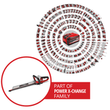 Masina de tuns gard viu pe acumulator Einhell ARCURRA 18/55 Power X - Change (18 V, lungime de taiere 55 cm, distanta intre dinti 18 mm, incl. colector de resturi vegetale, maner frontal subtire, fara acumulator Einhell - scule electrice si unelte profesionale - BricoMart