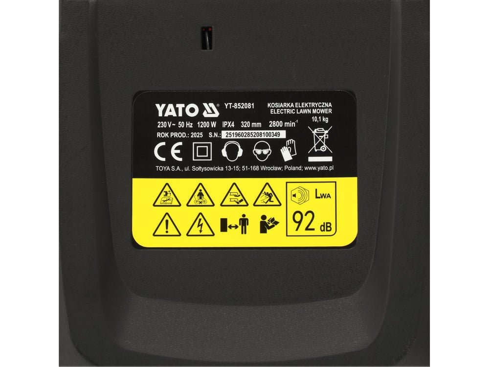 Masina de tuns iarba electrica YATO YT-852081, 1200 W - imagine 12