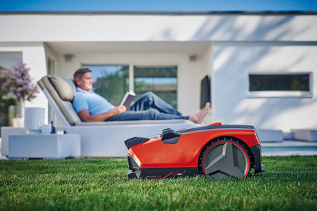 Masina de tuns iarba robotizata Einhell FREELEXO CAM 500 Power X - Change, Li - ion, 18V, camera care inlocuieste cablul de delimitare, pentru peluze de 500 m², panta de pana la 25%, latime de taiere 18 cm, protectie antifurt Einhell - scule electrice si unelte profesionale - BricoMart
