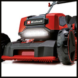 Masina de tuns iarba/gazon pe acumulator Einhell GP - CM 36/52 S Li BL Kit Power X - Change (36 V, latime de taiere 52 cm, pana la 1200 m², motor fara perii, colector de iarba de 65 L, tractiune integrala, incl. 4x baterii de 5,2 Ah + 2x incarcator dublu Einhell - scule electrice si unelte profesionale - BricoMart