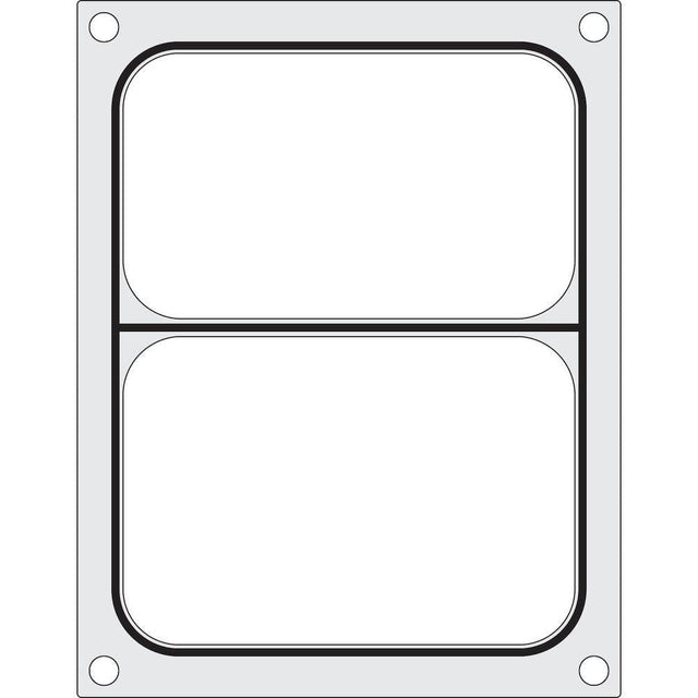 Matrita sigilare pentru un recipient cu doua compartimente 227x178 mm