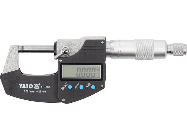 MICROMETRU DIGITAL PT EXTERIOR 0 - 25MM Yato YT - 72306 Yato - scule electrice si unelte profesionale - BricoMart