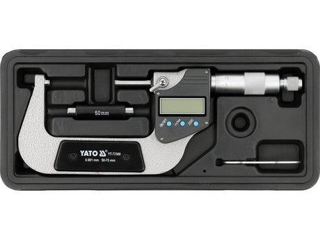 MICROMETRU DIGITAL PT EXTERIOR 50 - 75MM Yato YT - 72308 Yato - scule electrice si unelte profesionale - BricoMart