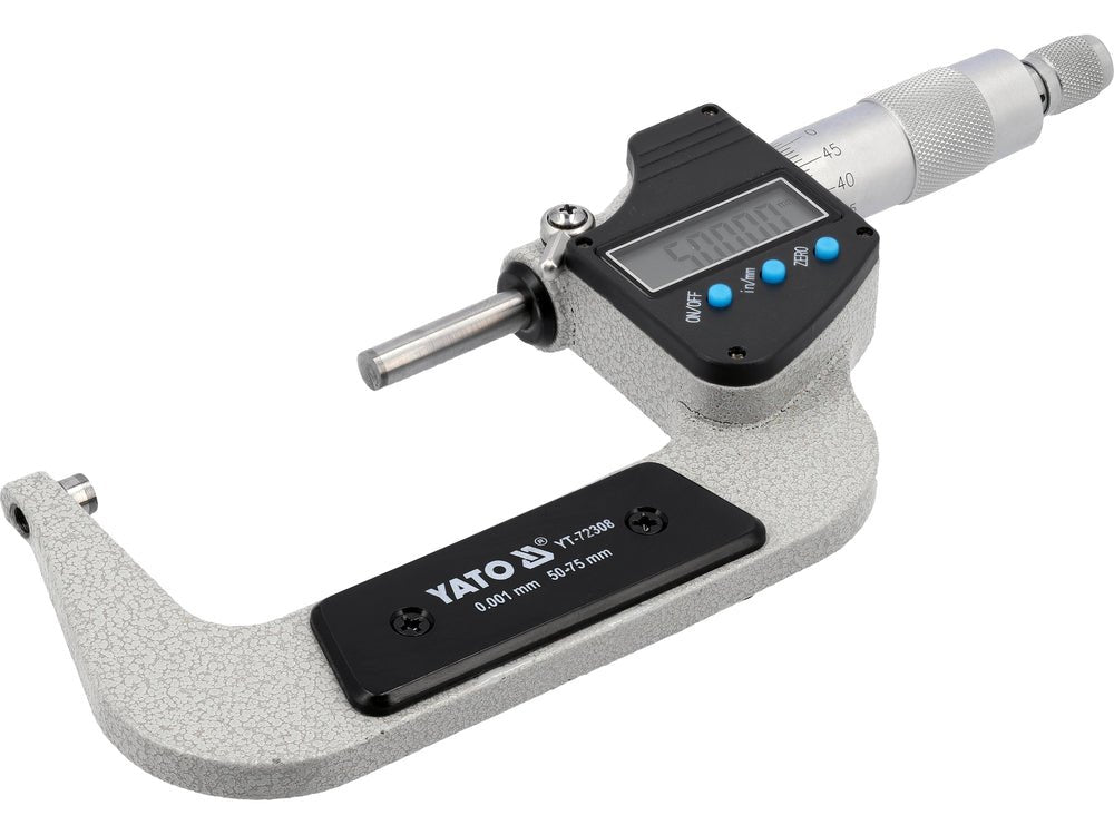 MICROMETRU DIGITAL PT EXTERIOR 50 - 75MM Yato YT - 72308 Yato - scule electrice si unelte profesionale - BricoMart
