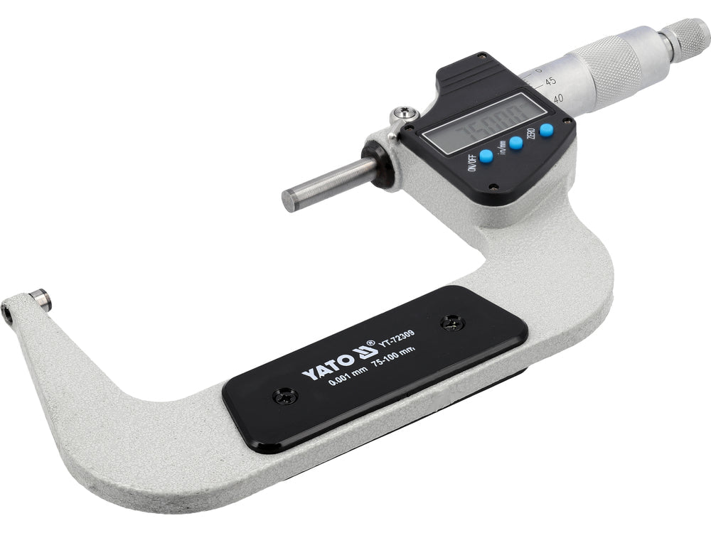 MICROMETRU DIGITAL PT EXTERIOR 75 - 100MM Yato YT - 72309 Yato - scule electrice si unelte profesionale - BricoMart