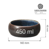 Bol Goro Brown Blue 140 mm, 450 ml Fine Dine
