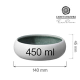 Bol Goro White Green 140 mm, 450 ml Fine Dine