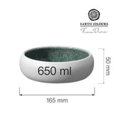 Bol Goro White Green 165 mm, 650 ml Fine Dine