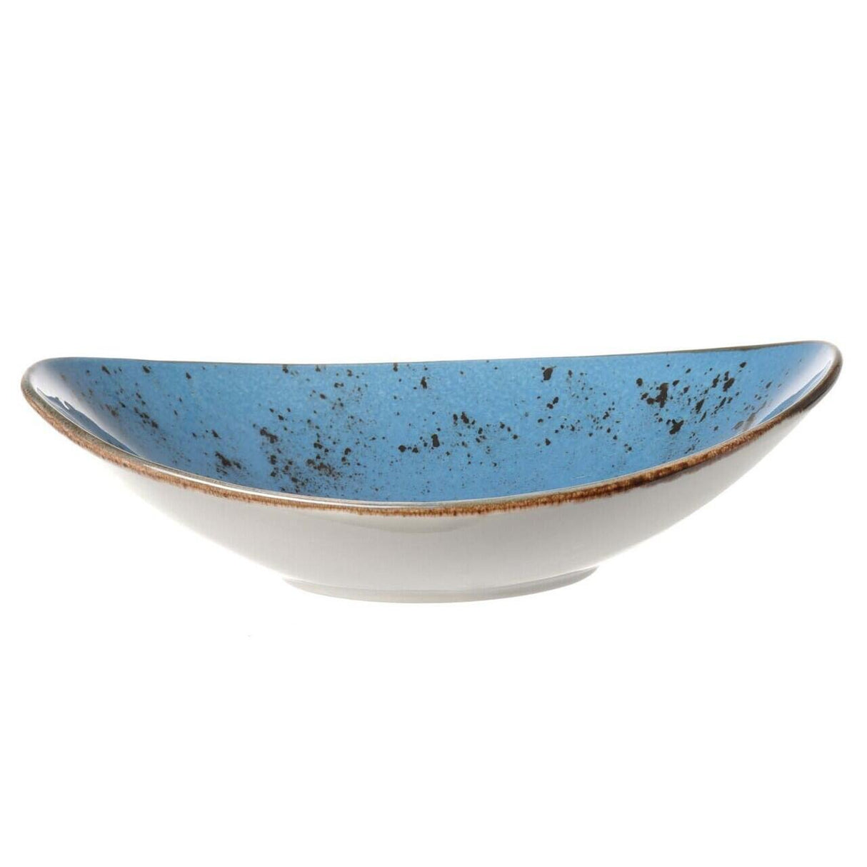 Farfurie de servire albastra barcuta Iris, 250x160 mm Fine Dine