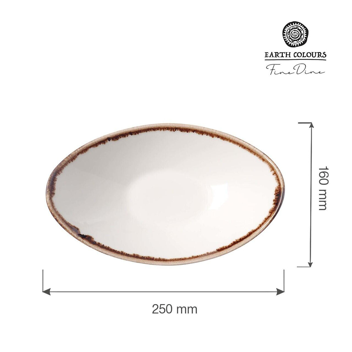 Bol tip barca Vanilla, 250x160 mm Fine DIne