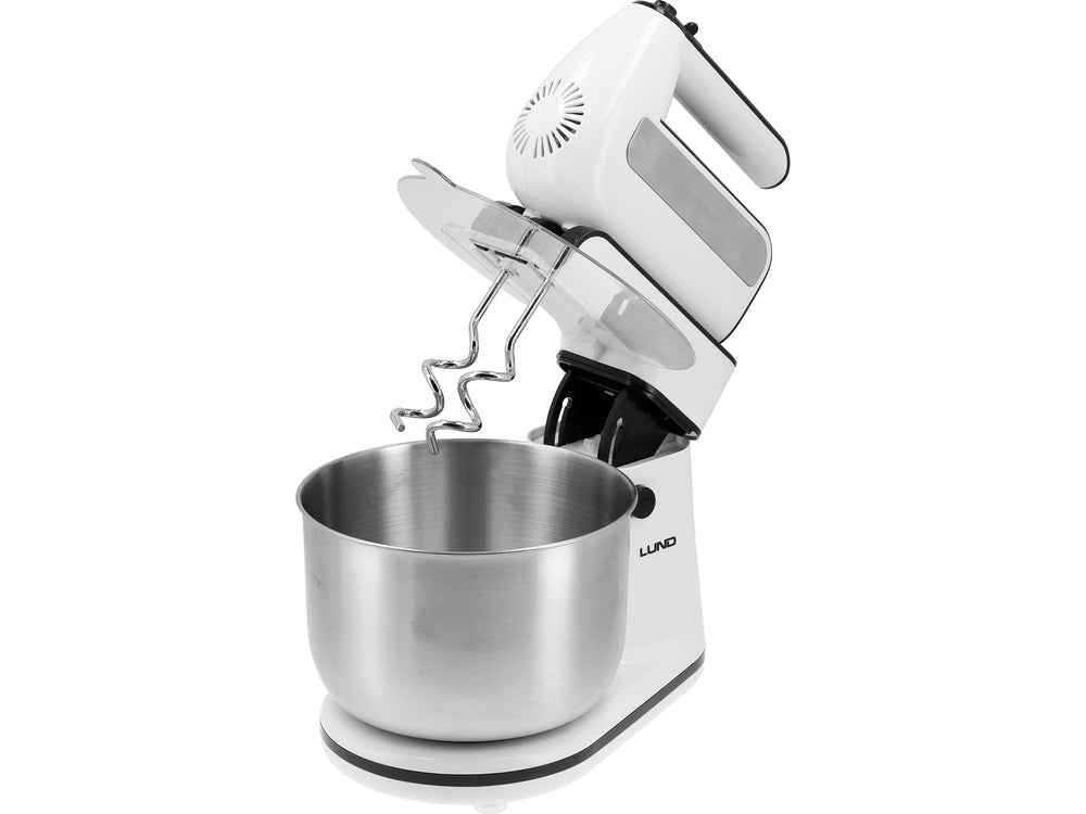 MIXER DE MÂNĂ CU BOL DIN OȚEL INOXIDABIL Lund 67791 , 500W , 3 L , Turbo , 700 W , sistem de răcire eficient Lund - scule electrice si unelte profesionale - BricoMart