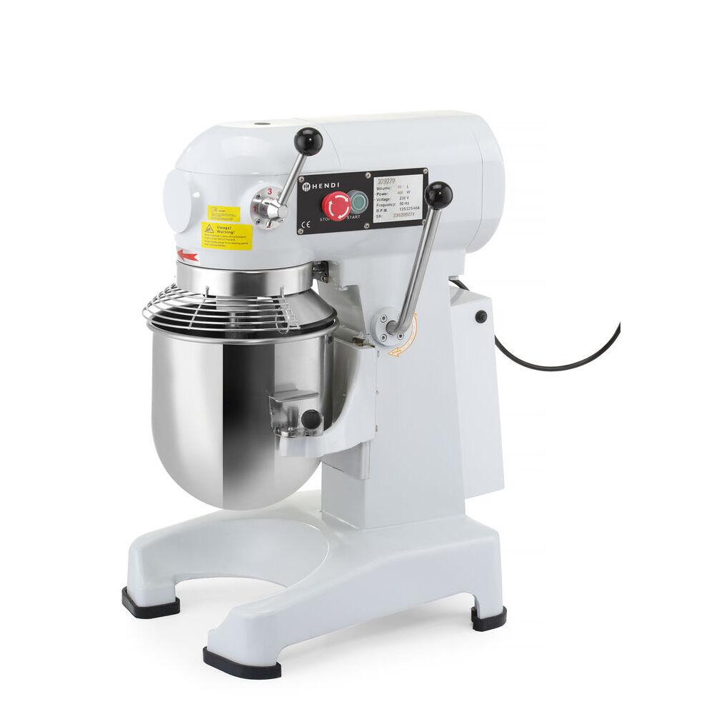Mixer profesional planetar spirala cu vas detasabil 3 viteze, roti pivotante, vas inox, HENDI Smart, 10 litri 500 W, 390x404x (H) 620 mm