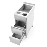 Modul auxiliar Boston Caddy pentru spălare și depozitare, cu bazin de gheață, 400×650×(H)900 mm Barmatic