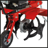 Motosapa pe benzina Einhell GC - MT 2236, 2,2 kW, rezervor de 2 l, motor OHV monocilindric in 4 timpi, saboti de frana reglabili pe inaltime si manere stabile, functie de oprire a lamei cultivatorului Einhell - scule electrice si unelte profesionale - BricoMart