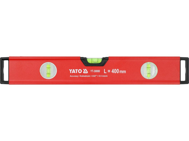 Nivela aluminiu YATO YT-30080, 400 mm cu maner 3 bule