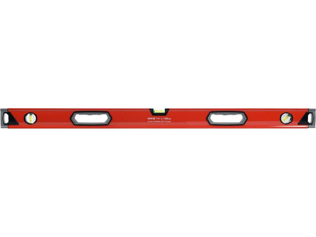 NIVELA DE ALUMINIU 1000MM, 3 FLACOANE, PRECIZIE 0,5MM/M Yato YT - 30073 - Nivele cu bule, 0,5 mm, 120 cm Yato - scule electrice si unelte profesionale - BricoMart