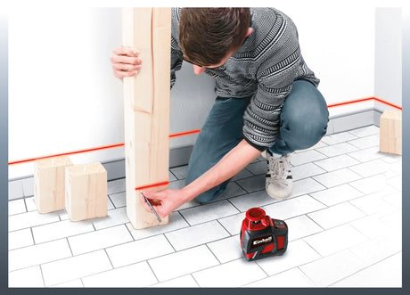Nivela laser Einhell 360° TE - LL 360, in cruce, linie laser orizontala/verticala si orizontala 360°, autonivelare, incl. suport de perete, geanta Einhell - scule electrice si unelte profesionale - BricoMart