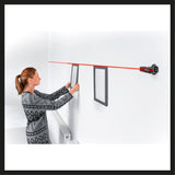 Nivela laser Einhell TC - LL 1, linii orizontale, verticale si diagonale, laser punctual, nivele integrate, prindere moale, incl. suport de perete Einhell - scule electrice si unelte profesionale - BricoMart