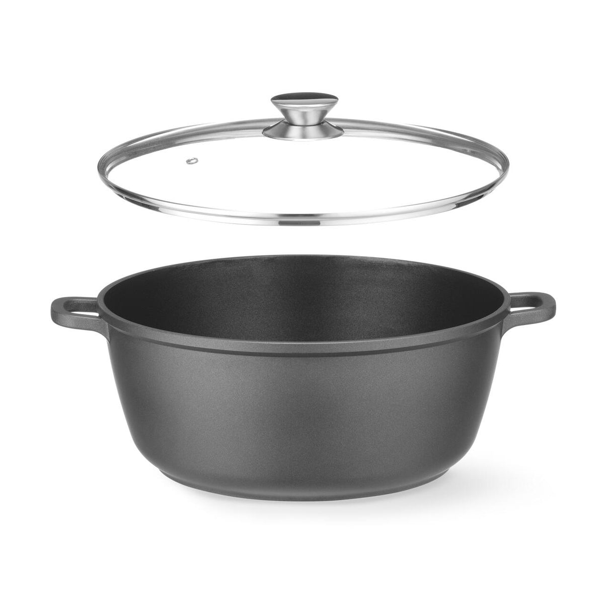 Oala cu strat antiaderent, aluminiu turnat, cu capac, 7L, 367x290x(H)122mm